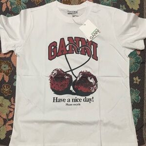 Ganni women’s T-Shirt with Grape Print